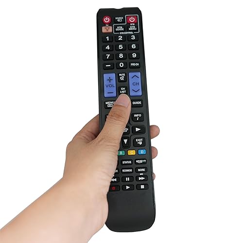 Replacement Remote Control fit for Samsung UN24H4000AF UN50H5500AF UN48H5500AF UN75F7100 UN65F7100 UN60F7100 Smart 3D LED HDTV TV