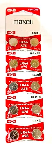 Maxell LR440-10PK LR44 Batteries (Pack of 10)