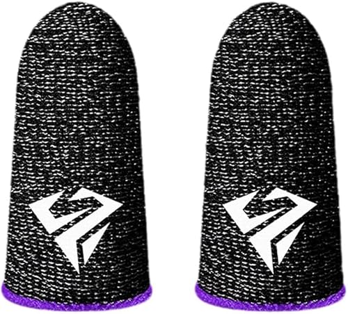 1 Pair for Pubg Mobile Games Gaming Finger Sleeve Breathable Fingertips Sweatproof Fingertip for Mobile Cove Slip Finger Gloves, Cell Phone Gaming