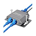 ethernet Splitter 1 to 2 ethernet hub 2 Port,RJ45 Cable Splitter fixable RJ45 Internet Switch Internet Splitter, 1000Mbps for Cat 5/5e/6/7/8 Cable,Can