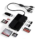 Memory Stick pro Duo Adapter Reader - 8 in 1 SD/TF/MS/CF/XD Card Reader with 3 USB 2.0 Ports for iPhone/Computer/USB-C Device, Built-in 3-in-1