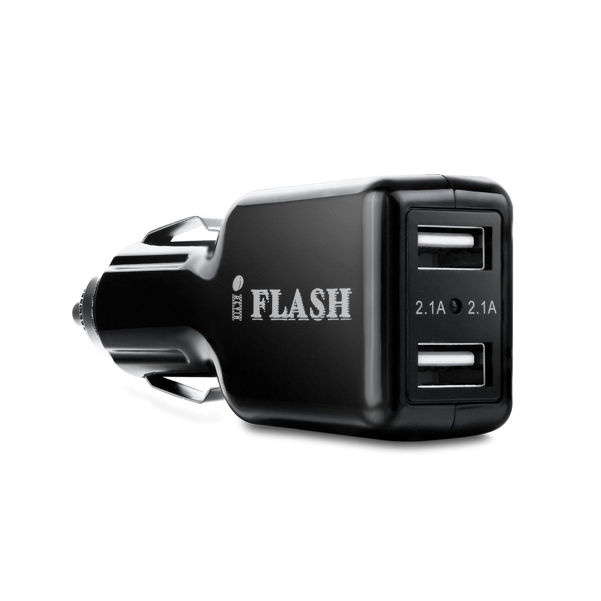 iFlash 21W / 2.1A + 2.1A (4.2A max) Dual Port USB Car Charger for/Compatible with Apple iPhone 13 12 11 Mini Pro Max X XR XS Pro Max 6 7 8 Plus