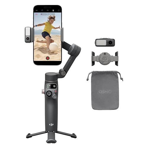 DJI Osmo Mobile 7P Gimbal Stabilizer for iPhone, Android, Native Tracking, Lighting, 3-Axis Phone Gimbal, Quick Launch, One-Tap Edit, Built-in
