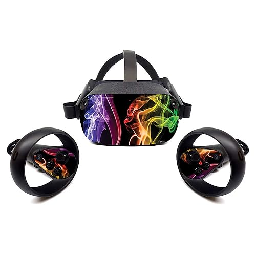 MightySkins Skin for Oculus Quest - Bright Smoke | Protective, Durable, and Unique Vinyl Decal Wrap Cover | Easy to Apply, Remove, and Change Styles |