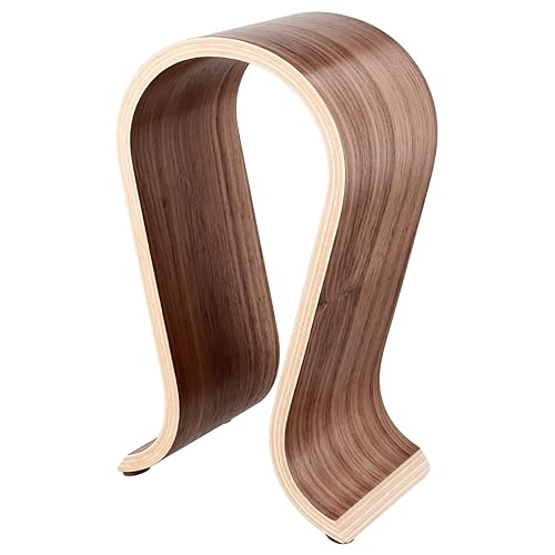 QWORK Wood Headphone Stand - Headset Holder, Arch Bridge Design - Universal Compatibility, Ear Headphones Hanger Holder, Stylish Desk Headset Holder…
