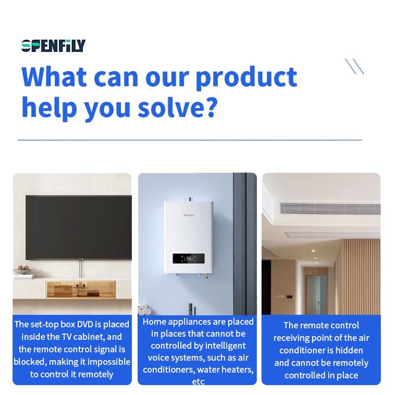 SPENFiLY Wireless Repeater System Small Size Wireless Receiver Extender for Infrared Home Appliances Wireless IR Repeater,Transmitters of Electronic