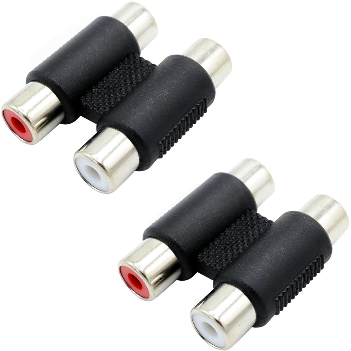 ZXUEZHENG 2 Pack RCA Female to Female Coupler,Dual Coupler, Barrel Connectors, Stereo Audio Video Cable Adapter Coupler Panel Mount?2 Female
