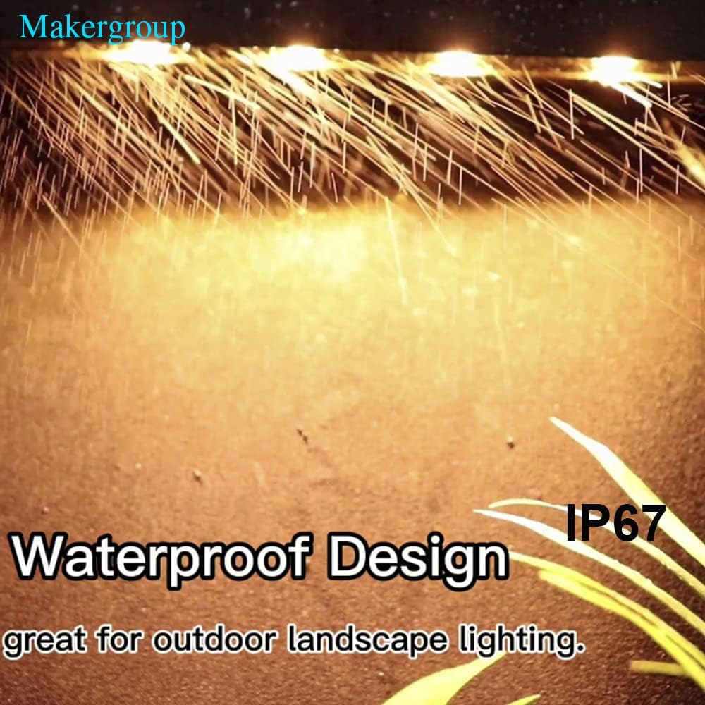 Makergroup LED Deck Lights 12V Low Voltage 7" Hardscape Lights Perfect for Outdoor Kitchen Landscape Lighting Step Deck Paver Rock Lights Retaining