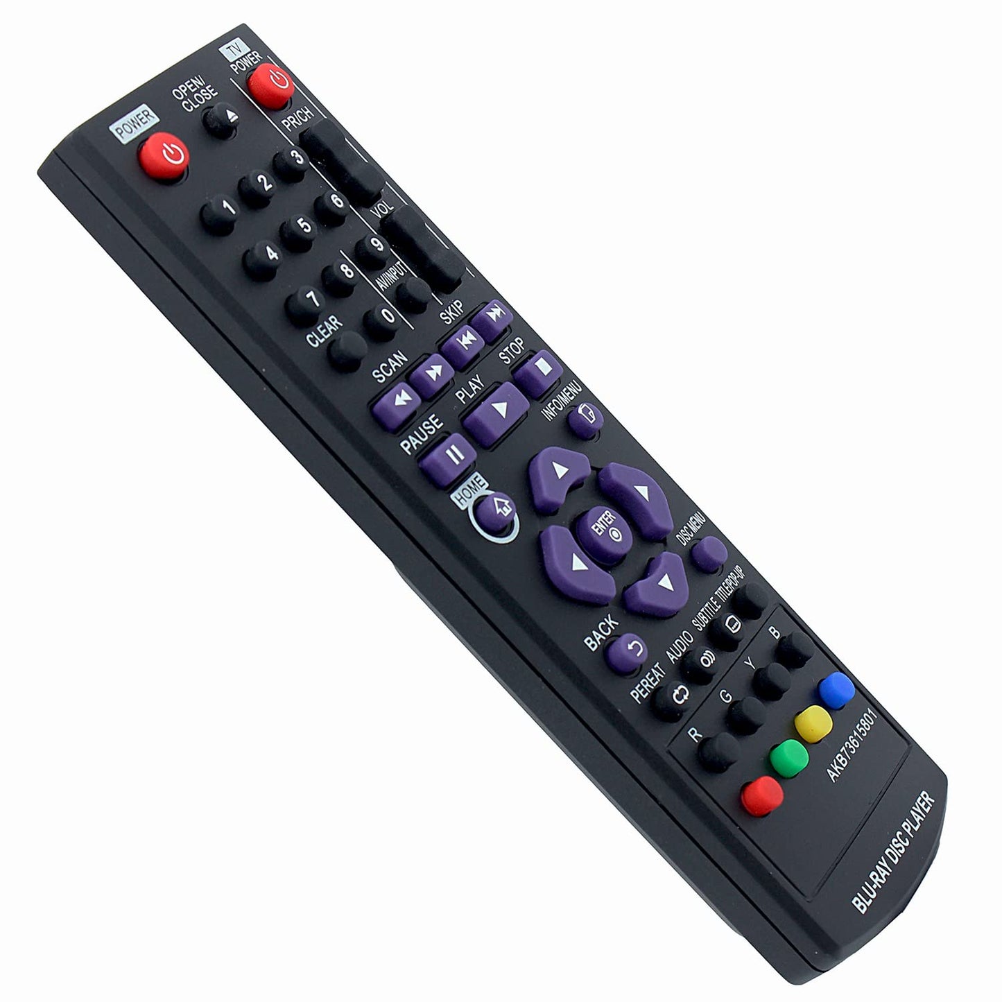 AKB73615801 Remote Control Replacement for LG Blu-ray DVD Disc Player BP320 BP220 BP200 BP325W BP125 BP220N BP320N BP325