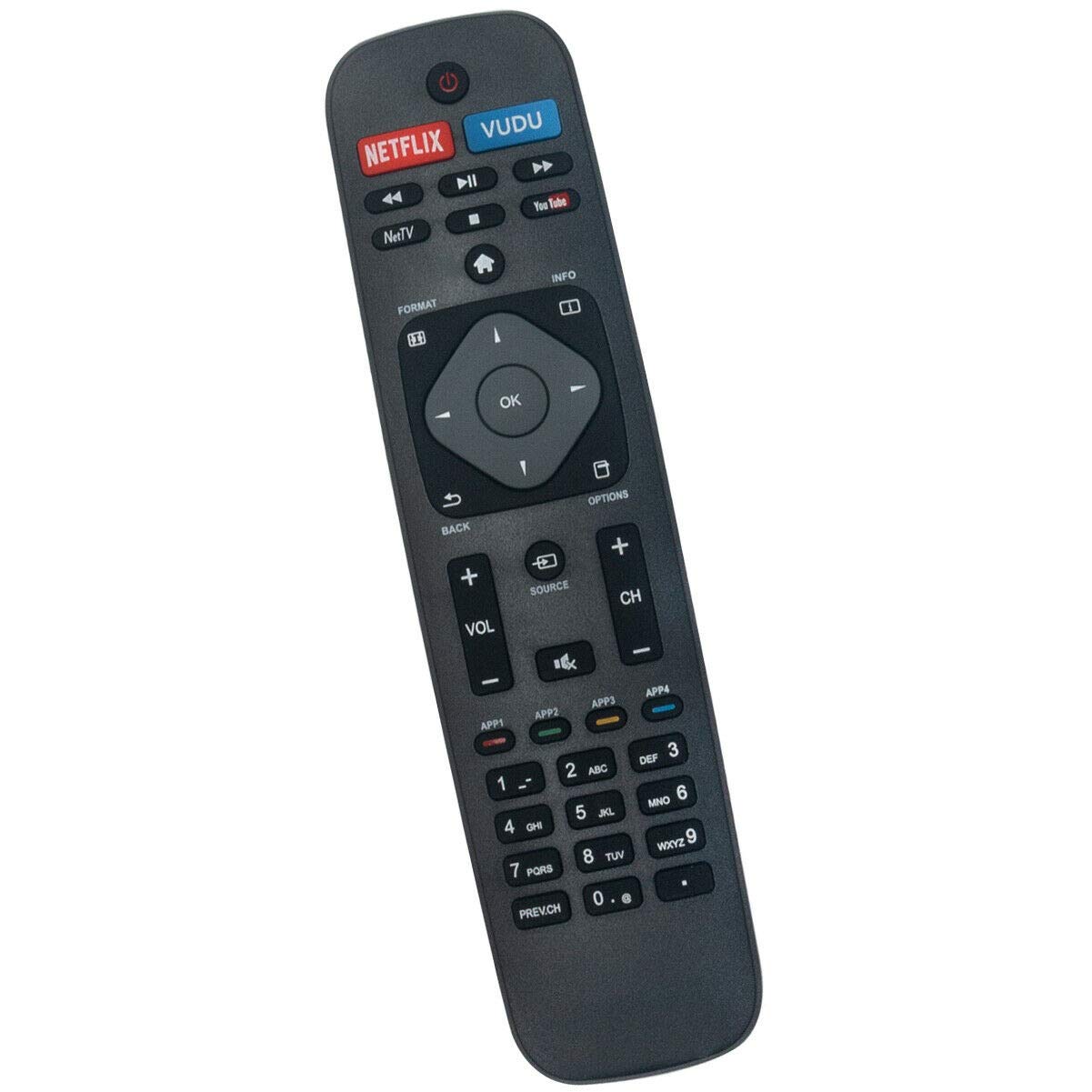 New Remote Control for Philips TV 49PFL4909/F7 55PFL4909/F7 58PFL4609/F7 58PFL4909/F7