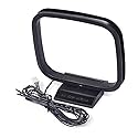 Eightwood AM Loop Antenna 3 Pin Mini Connector Compatible with Sony HiFi Series Sharp AV Receiver Radio Stereo System