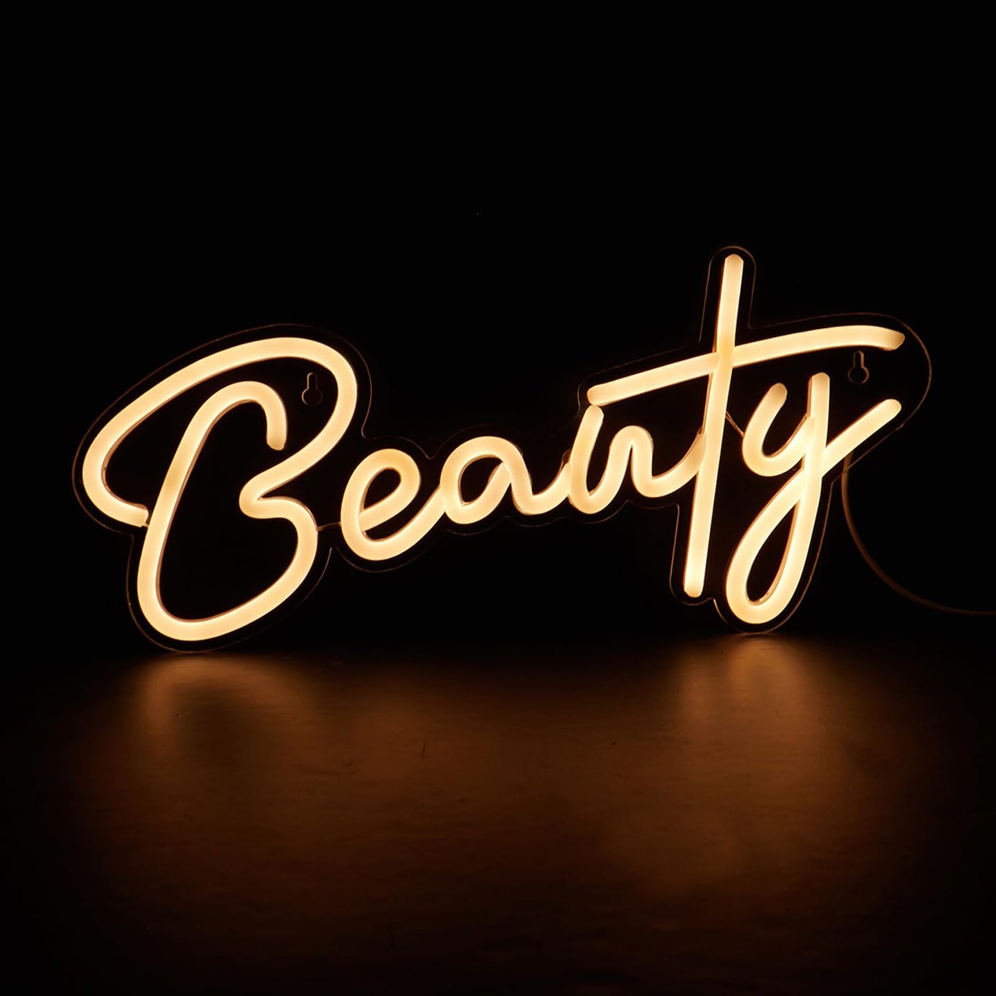 Chi-buy Beauty LED Neon Sign Letter Neon Lights for Bedroom USB Powered Wall Mounted Neon Signs For Room 3D Wall Art Wedding Party Living Room
