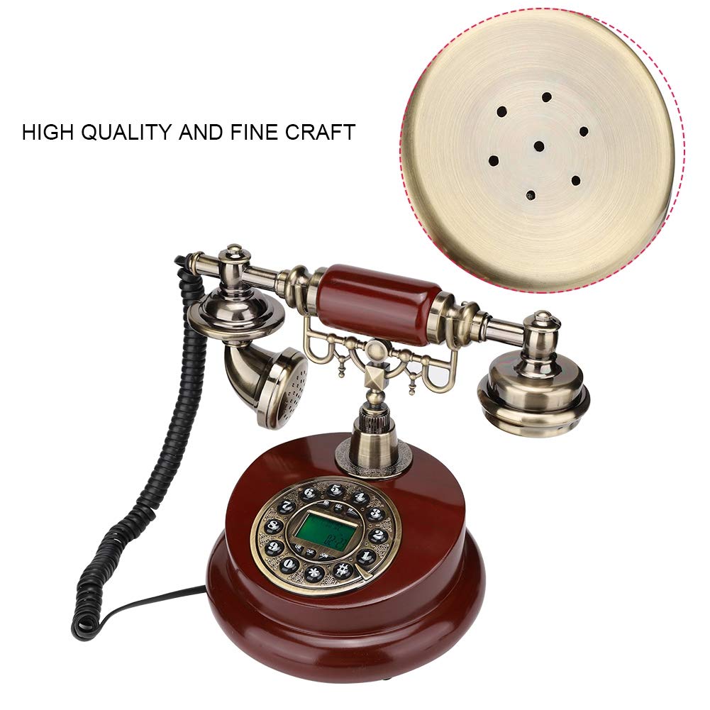 Old Fashioned Retro Telephone, MS-6100B European Retro Push Telephone Dial Desk Phone Home Decor Classical
