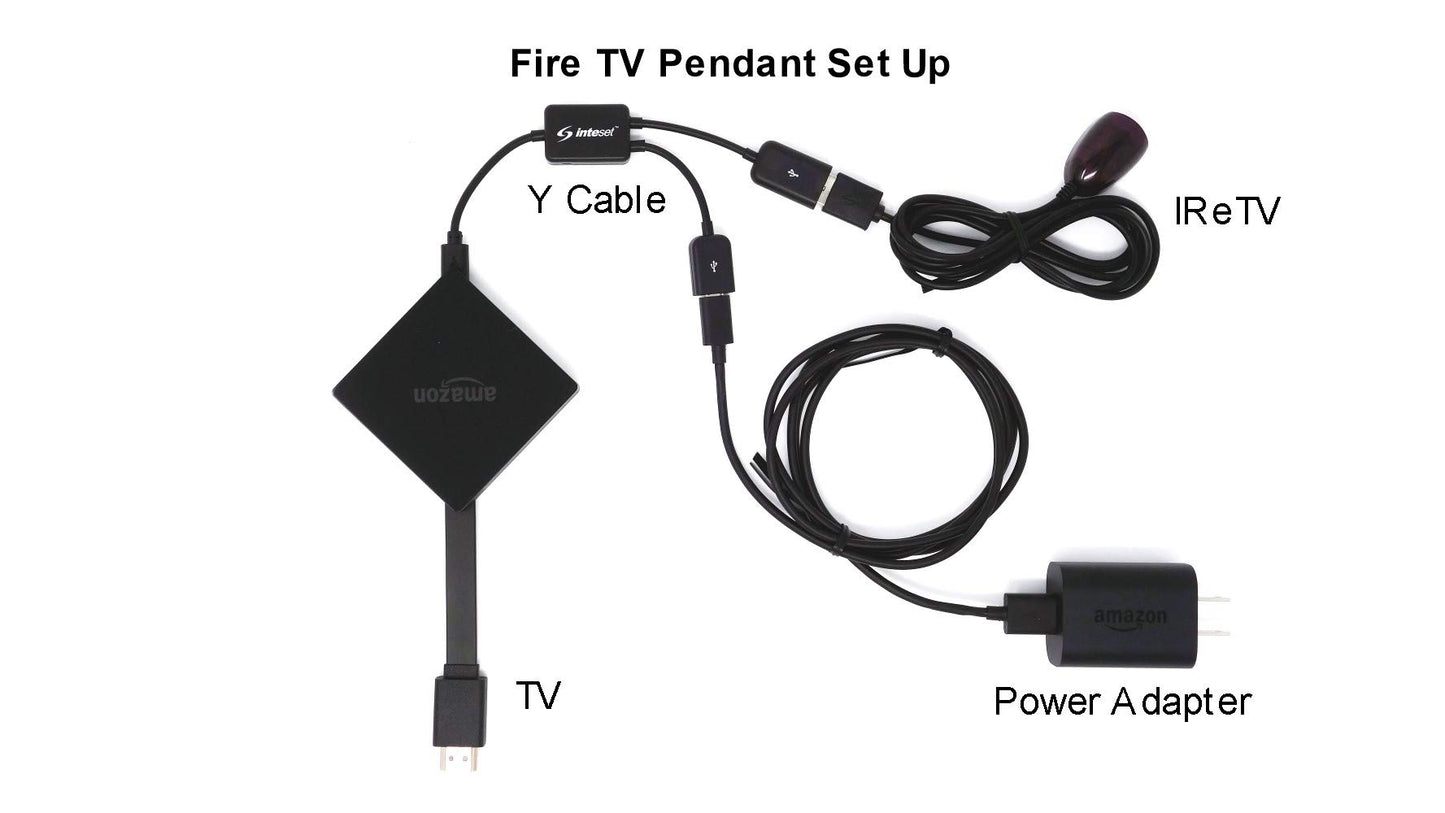 Inteset USB 2.0 & Micro USB OTG Y Cable for Controlling The F-TV Stick, Pendent, or Cube, Supports Wireless Keyboards and The IReTV for Universal