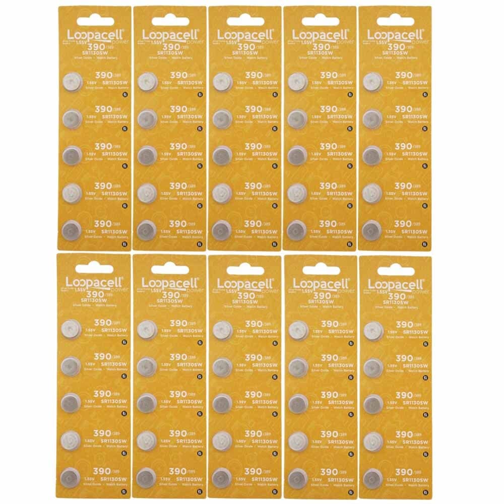 LOOPACELL 50 D389/390PK Watch/Electronics Battery, 1.5 Silver Oxide