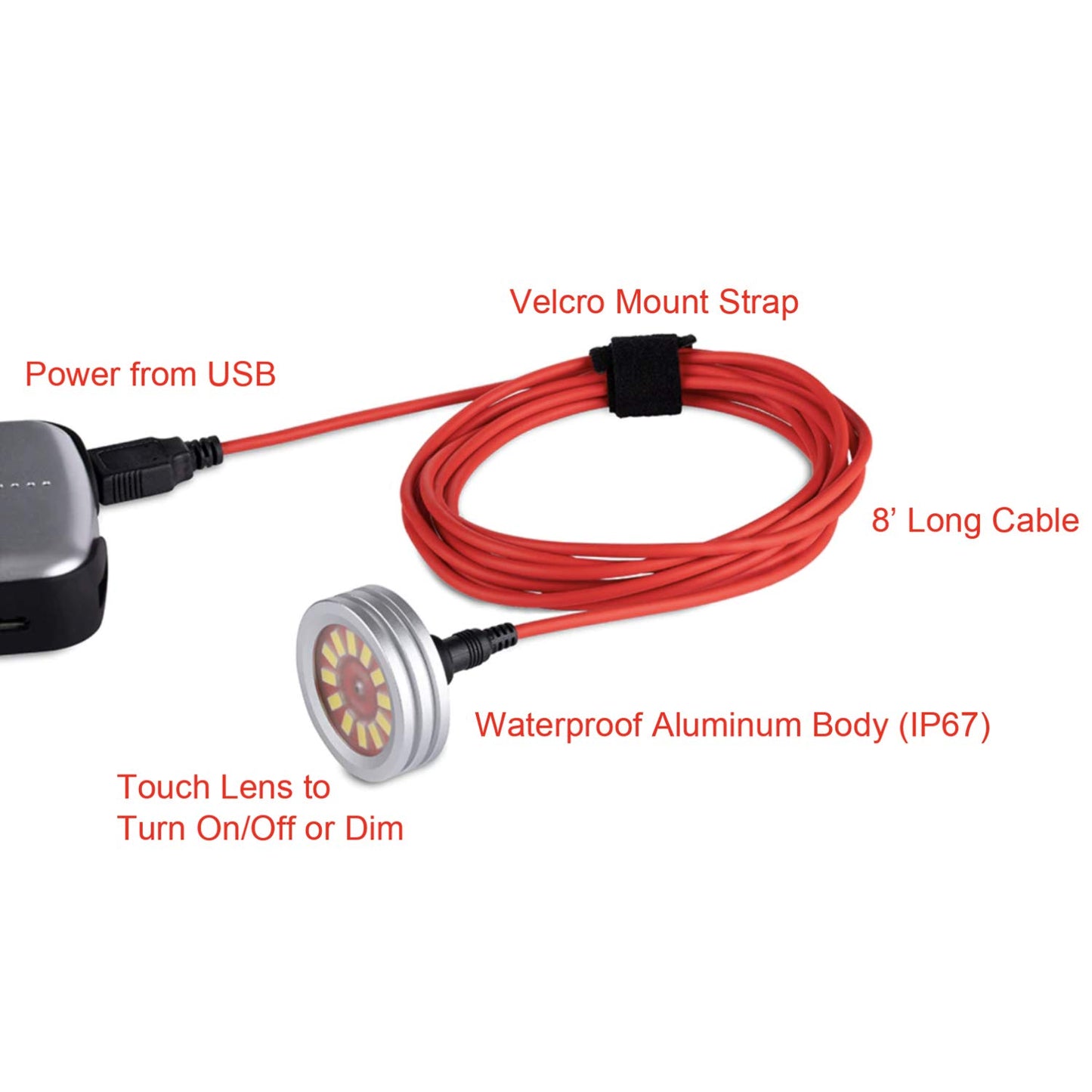 Voltaic Systems Emergency USB Led Light - Waterproof, Dimmable Brightness Levels & Touch Control, for Camping, Patio, Tool Shed or Cabin, Emergency