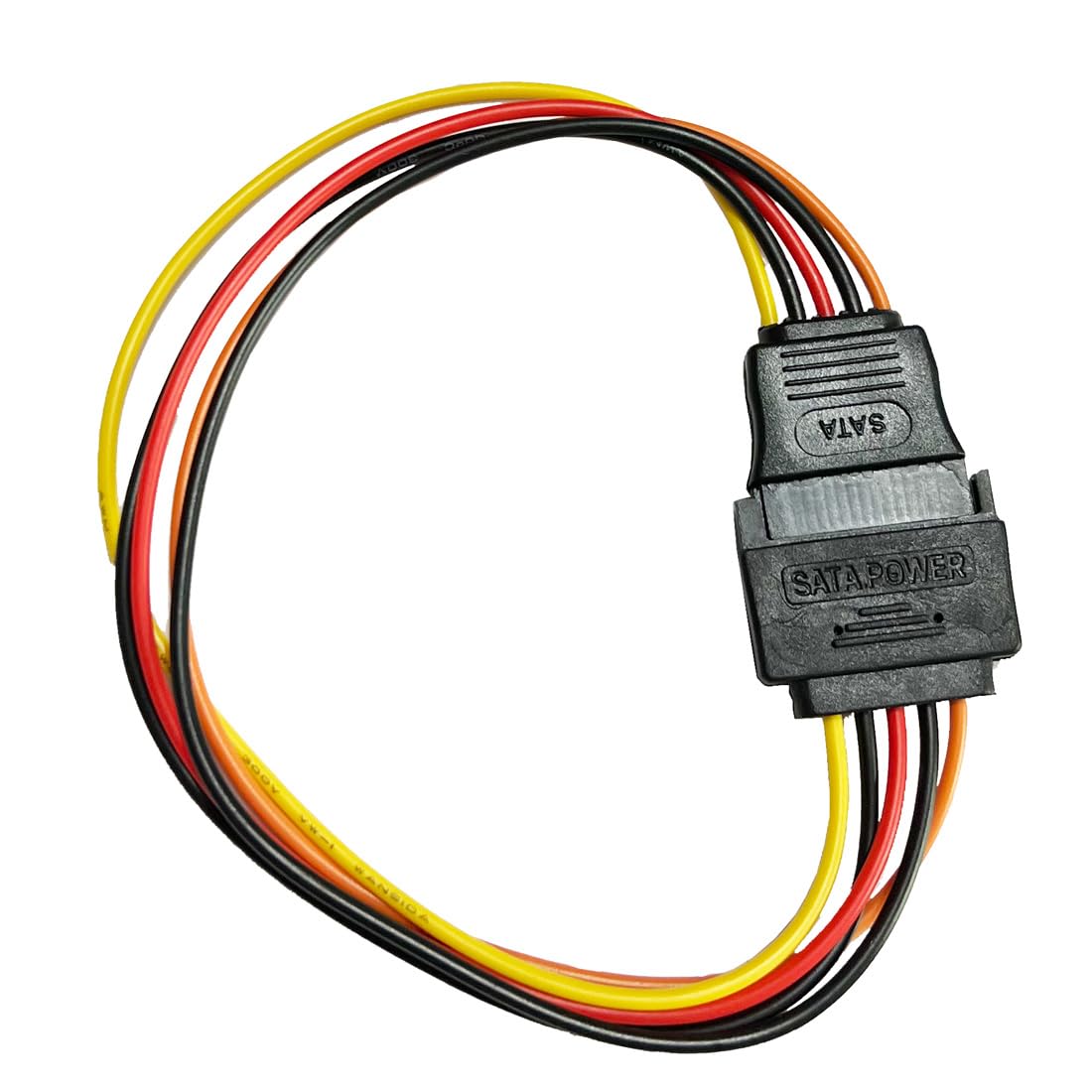 Dosyerlbf 11.8 Inch 15 Pin SATA Power Extension Cable - SATA Power Male to Female Extender - Hard Drive Power Cable, SSD Power Cable - 30CM (2)