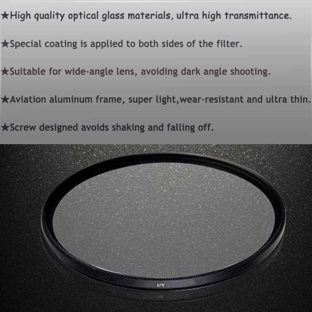 58mm UV Filter for Canon EF-S 18-55mm?EF-S 55-250mm f/4-5.6 Lens?Nikon AF-P DX NIKKOR 70-300mm f/4.5-6.3G Lens and Other 58mm Lens?1Pack?