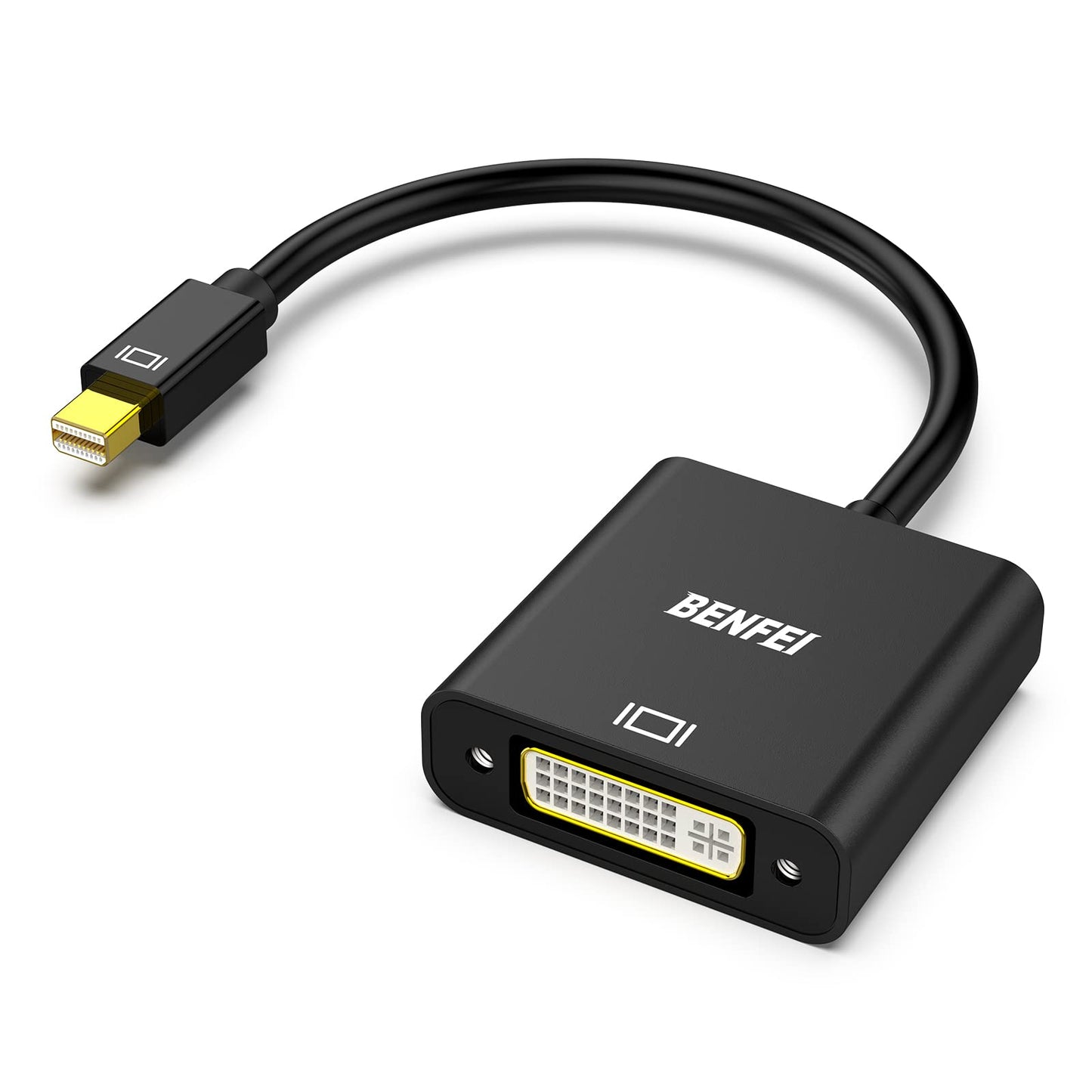 BENFEI Mini DisplayPort to DVI, Gold-Plated Mini DP (Thunderbolt 2 Compatible) to DVI Adapter Compatible with MacBook Air/Pro, Microsoft Surface