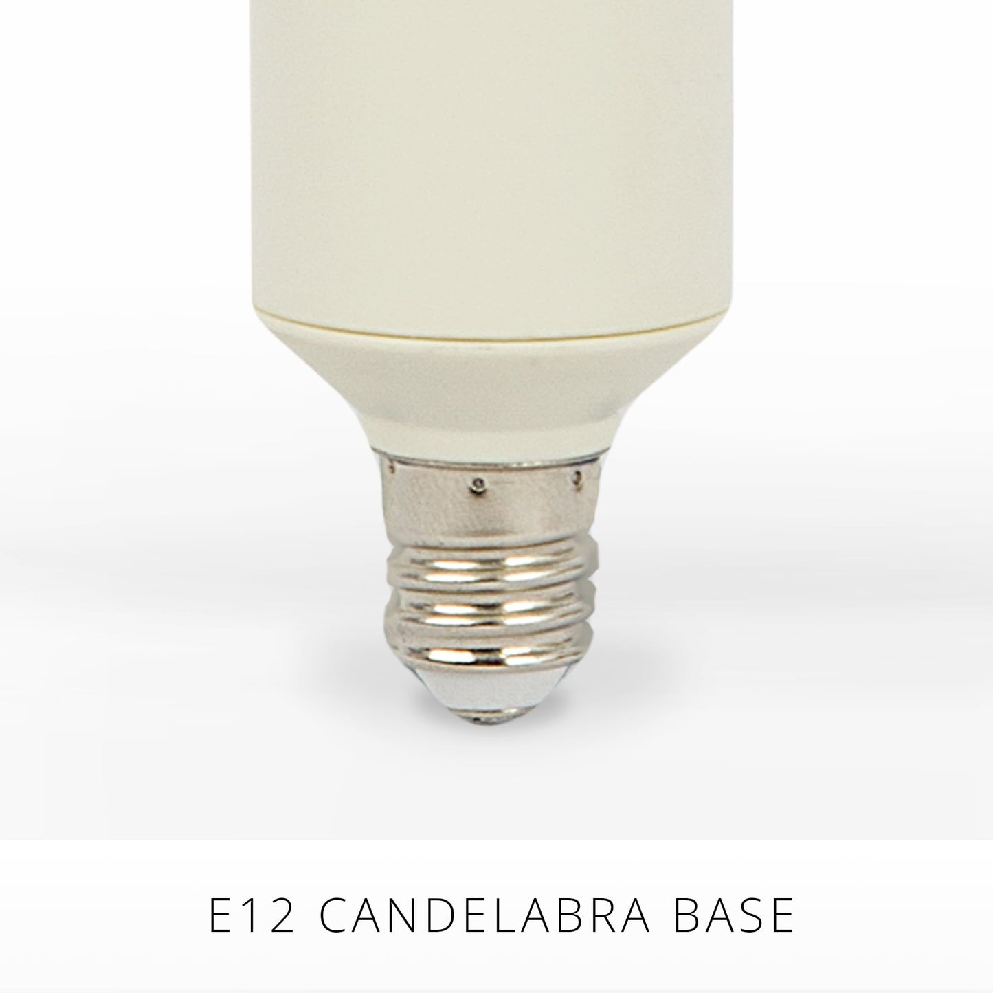 Luminara Set of 2 Pearl Ivory Flameless Candle E12 Taper Bulbs Flat Top - 1" x 4" for Chandeliers, Wall Sconces and Lighting Fixtures