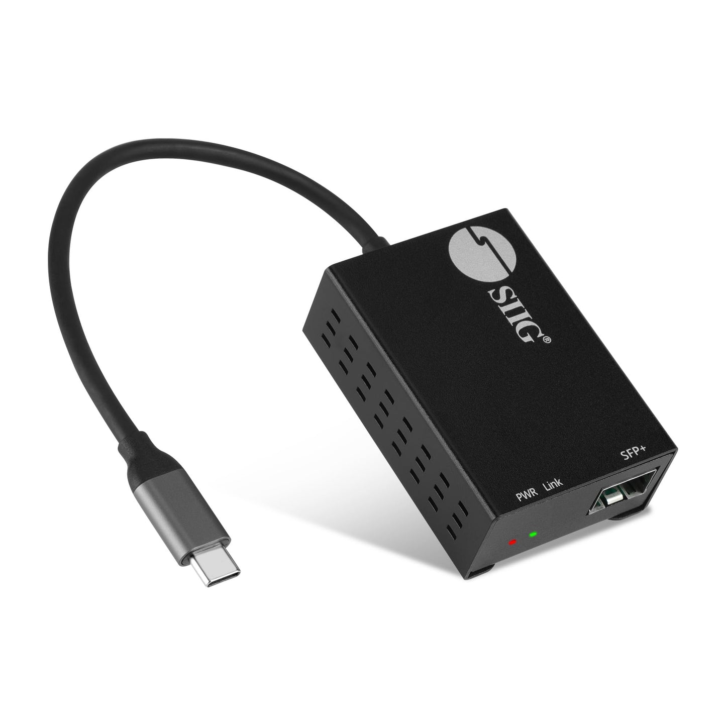 SIIG USB-C to SFP Fiber Gigabit Ethernet Adapter, 1 Gbps, Power Saving Mode IEEE 802.3az, Secure Network Connectivity, Heat Dissipation, Windows