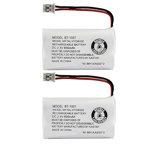 Kastar 2-Pack BT-1007 Battery Replacement for Uniden DECT1363-2, DECT1480, DECT1500, DECT-1500, EXP370, EXP370A, EXP370CS, EXP371, EXP371A, EXP3710