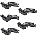 Xiaoyztan 10 Pcs Vertical Type 21 Pin Audio Video Socket Adapters PCB Mounting TV DVD VCR Female Connectors
