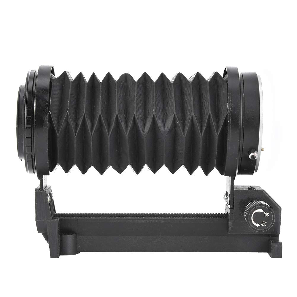 Macro Bellow, Aluminium Alloy Macro Camera Extension Bellows Straight Grain and Gear Focusing Rail Track, Macro Close Up Bellows Camera Extension