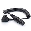 SZJELEN Dtap to XLR 4Pin Female Power Cable for Power Supply Battery Adapter DSLR Camcorder (Spring Line)