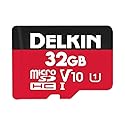 Delkin Devices 32GB Micro SDHC Memory Card with Adapter - 100MB/s Read, 30MB/s Write, UHS-I (U1, V10)