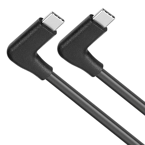 QCEs USB C to USB C 3.1 Gen 2 Cable 6.6Ft, Right Angle Type C Cable 4K Video Display 10Gbps Data Transfer 100W PD Charging Compatible with Huion