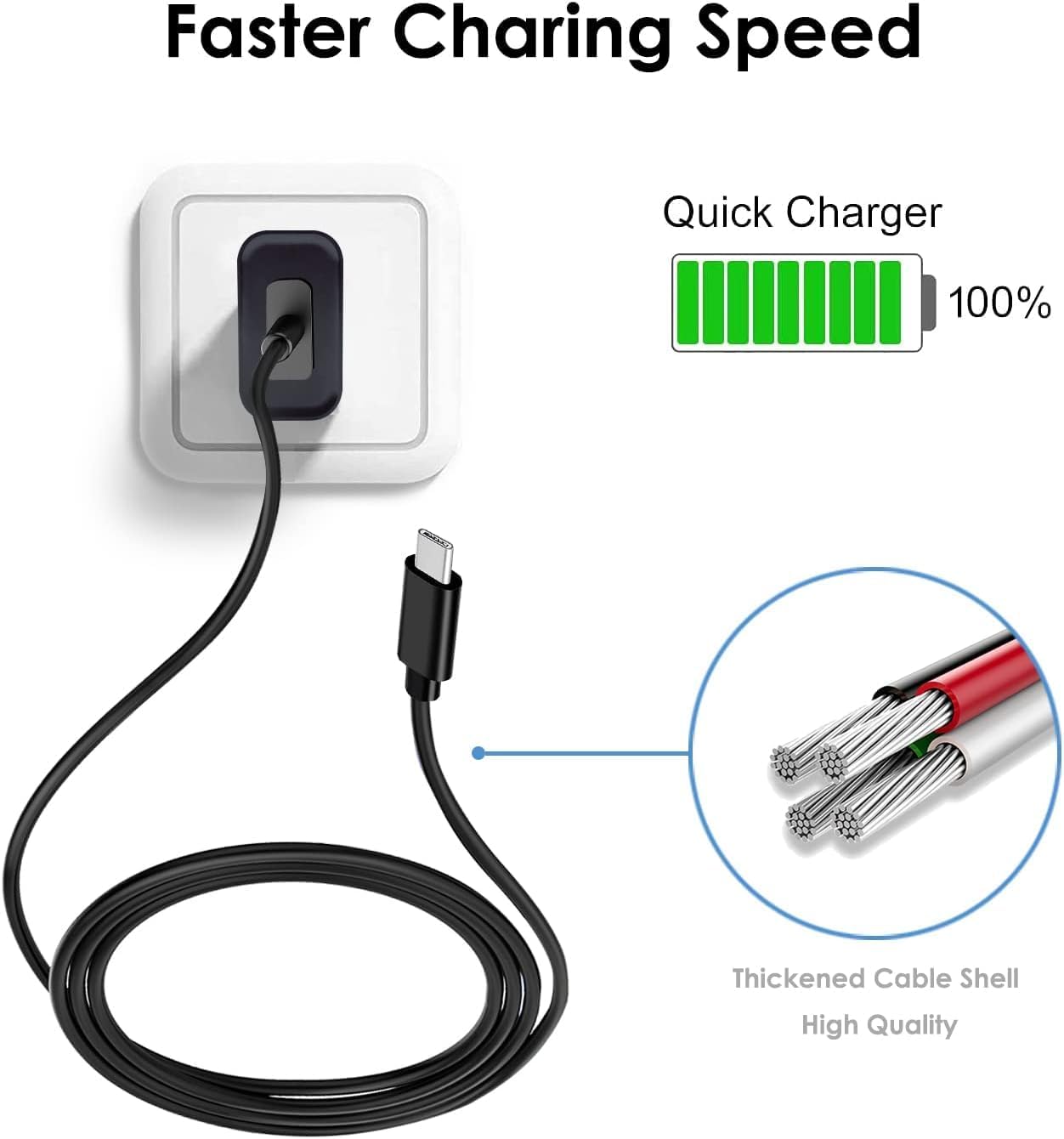 10FT USB C Camera Charger Adapter for Arlo Essential 2K, Alro Essential 2nd Generation, Blink Mini 2nd, Blink Outdoor 4 4th Generation Camera, Ring