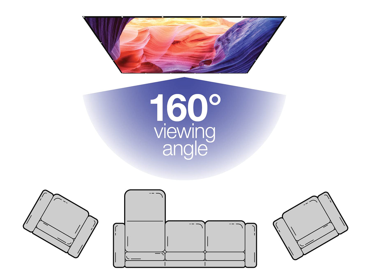 GPX 130" Indoor Soft Projection Screen (PJS130)