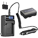 Kastar 1-Pack NP-FM50 Battery and LCD AC Charger Compatible with Sony CCD-TRV106 CCD-TRV108 CCD-TRV116 CCD-TRV118 CCD-TRV126 CCD-TRV128 CCD-TRV138