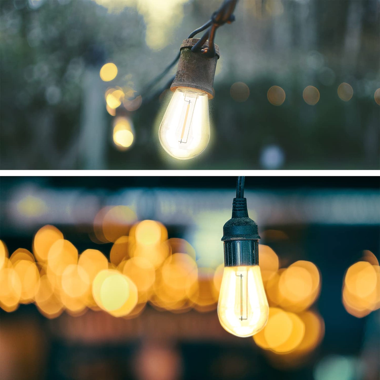 Leadleds 15 Pack S14 LED String Light Bulbs 11W Equivalent, 2700K E26 Base