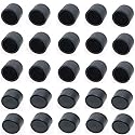 RCA Female Connector Dust Proof Cap Protector Cover 100 Pcs Black