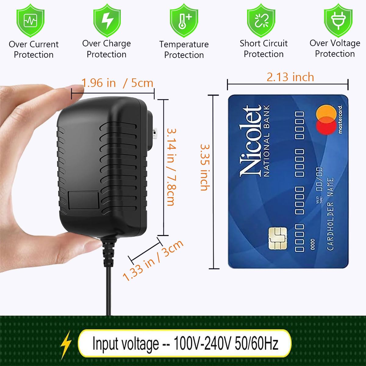 30W Power Cord Replacement for Echo Show 8 (1st 2nd 3rd 4th Gen), Show 10 (3rd Gen), Show 11/15/21, Echo 3rd 4th Generation Power Adapter, Alexa Wall…