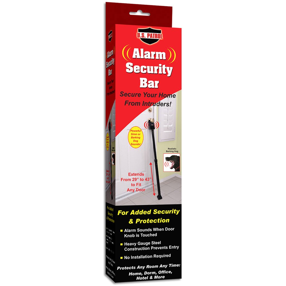 U.S. Patrol JB5322 Alarm Security Bar extends from 29" to 43"