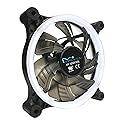APEVIA 12L-CWH 120mm Silent Dual Rings White LED Fan with 32 x LEDs & 8 x Anti-Vibration Rubber Pads