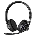 Weatwo Bluetooth Headset with Noise Cancelling Microphone & Mic Mute, 30H+ Talking Time Wireless Headset V5.1 Bluetooth Headphone for Work/Ms…
