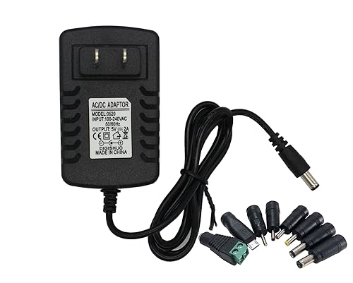 DIGISHUO DC 5V 2A 10W Power Supply Adapter Transformer Switch AC 110V/220V to DC 5V 2amp Switching Converter LED Driver for LED Strip Light CCTV…