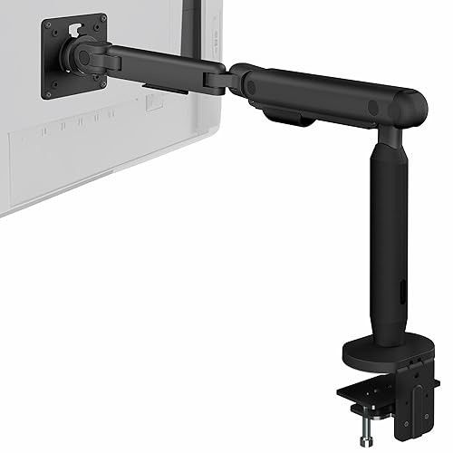 VIVO Flexible Mechanical Arm Single Ultrawide Monitor Desk Mount for Up to 35 inch Screens, Heavy Duty Clamp, Holds Ultra Wides Up to 24.2 lbs, Black