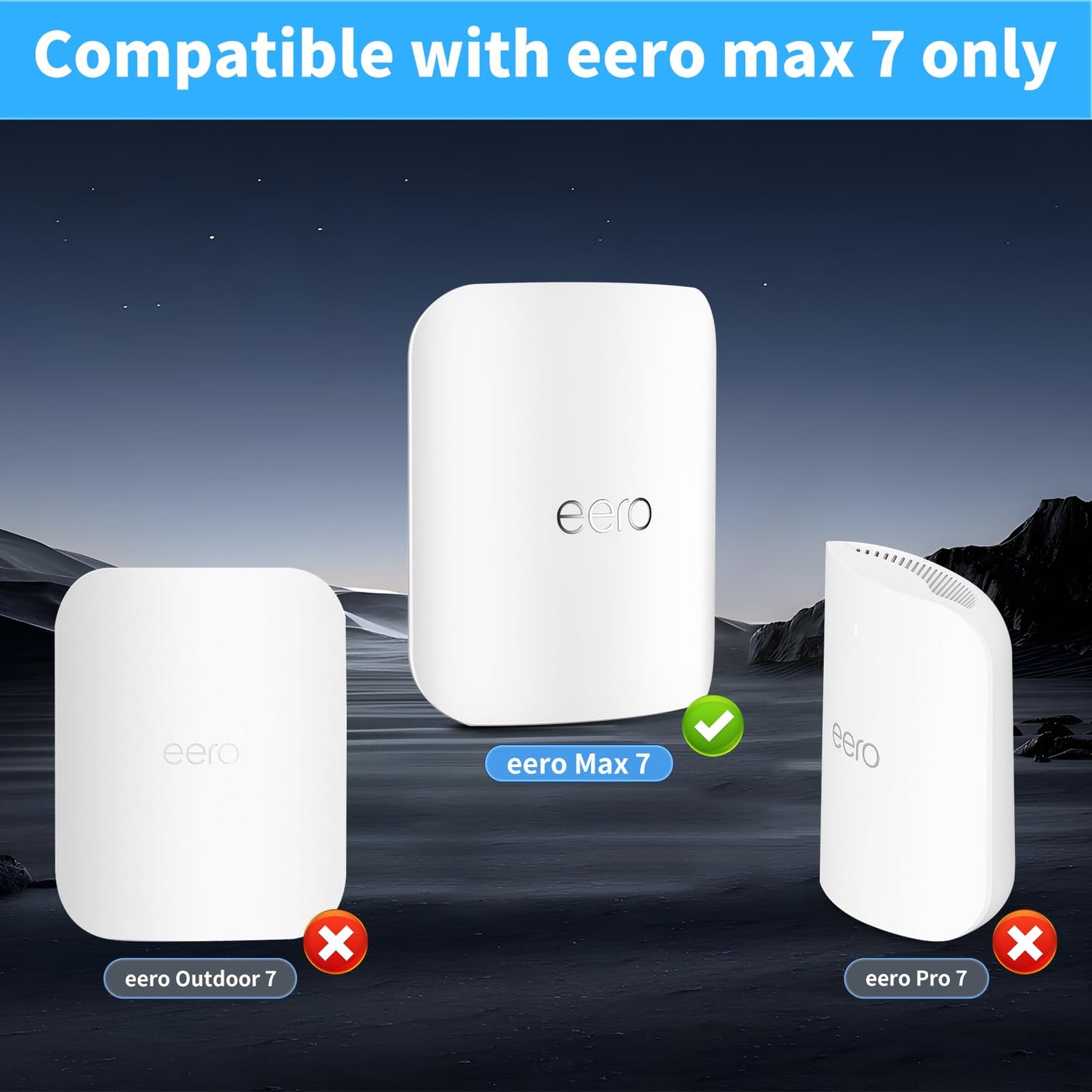 eero Max 7 Wall Mount Bracket, Router Holder for eero Max 7 Tri-Band Mesh WiFi System, Hidden Cable Management - Save Space(3 Pack)