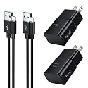Type C Charger Fast Charging, 2 Pack Adaptive Fast Charger USB C Android Phone Wall Charger Block with 6FT+6FT+1.5FT Charge Cable for Samsung Galaxy