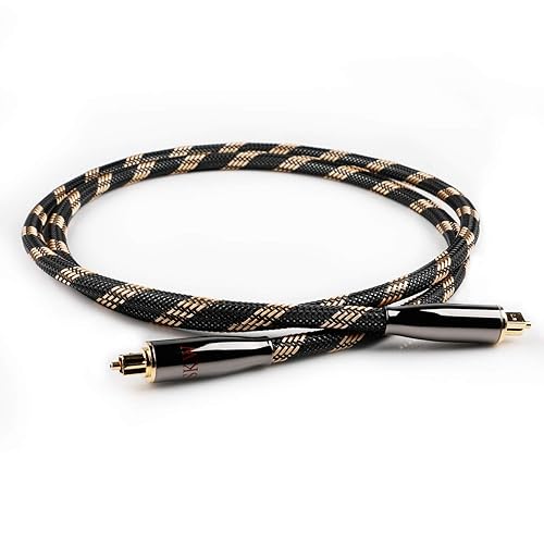 SKW Optical Digital Audio Toslink Cable Home Theater Fiber Optic Male to Male Gold Plated S/PDIF Cables - Copper Connectors, High-Reinforced