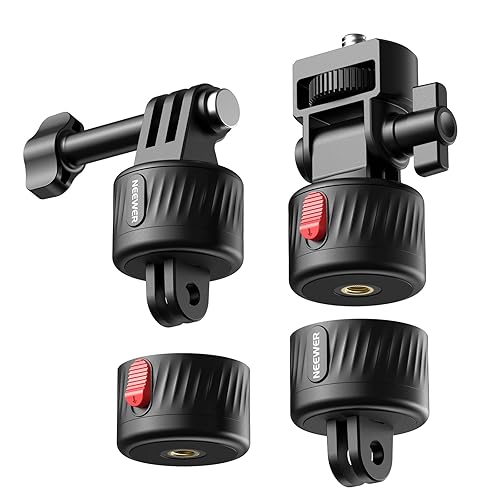 NEEWER Magnetic Action Camera Mount Kit, Compatible with GoPro Hero 13 12 11 Max DJI Osmo Action Insta360, ABS Magnetic Quick Release Mount for POV
