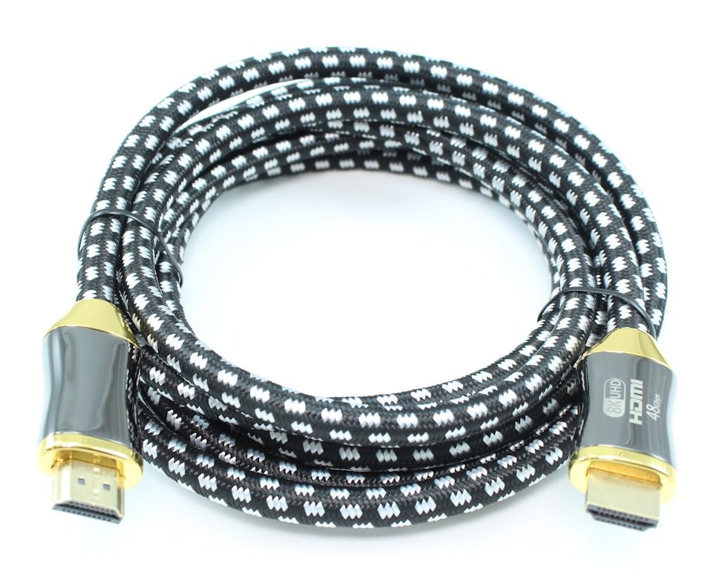 MyCableMart 12ft Elite Ultra High Speed 8K@60Hz/48Gb HDMI Cable Gold Plated Cable