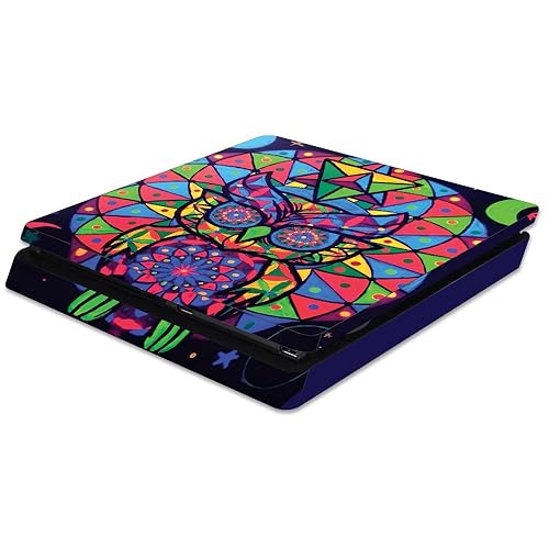 MightySkins Skin Compatible with Sony PS4 Slim Console - Goodnight Owl | Protective, Durable, and Unique Vinyl Decal wrap Cover | Easy to Apply