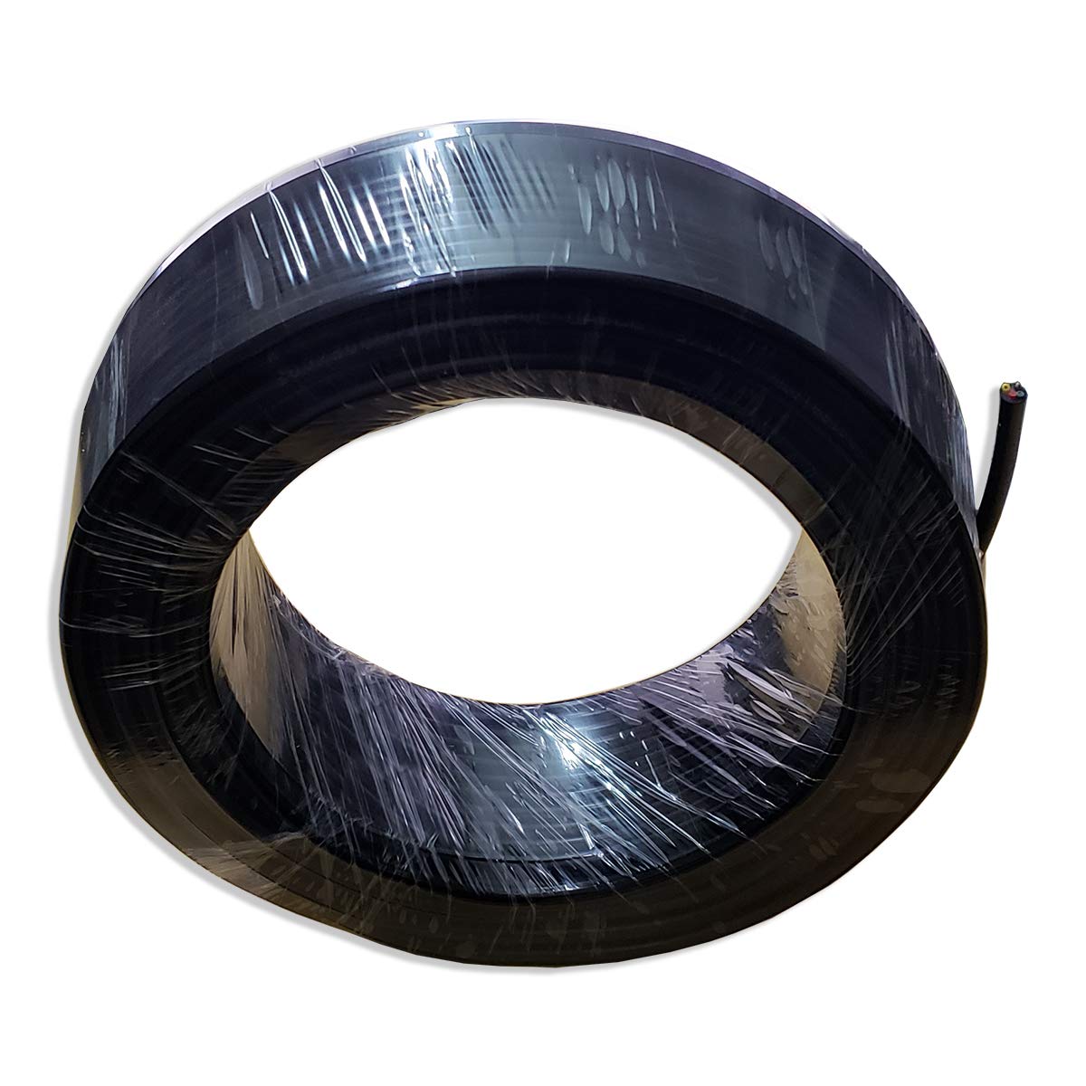 100FT 22 AWG Gauge Wire/Cable RVV 4 Conductor Bare Copper for Video Intercom/Video Doorbell Wire/Alarm Security Burglar, Extension Cord/Lines,Black