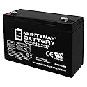 Mighty Max Battery ML12-6F2-6 Volt 12 AH, F2 Terminal, Rechargeable SLA AGM Battery